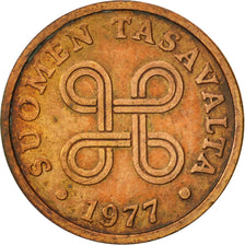 Coin, Finland, 5 Pennia, 1977, EF(40-45), Copper, KM:45