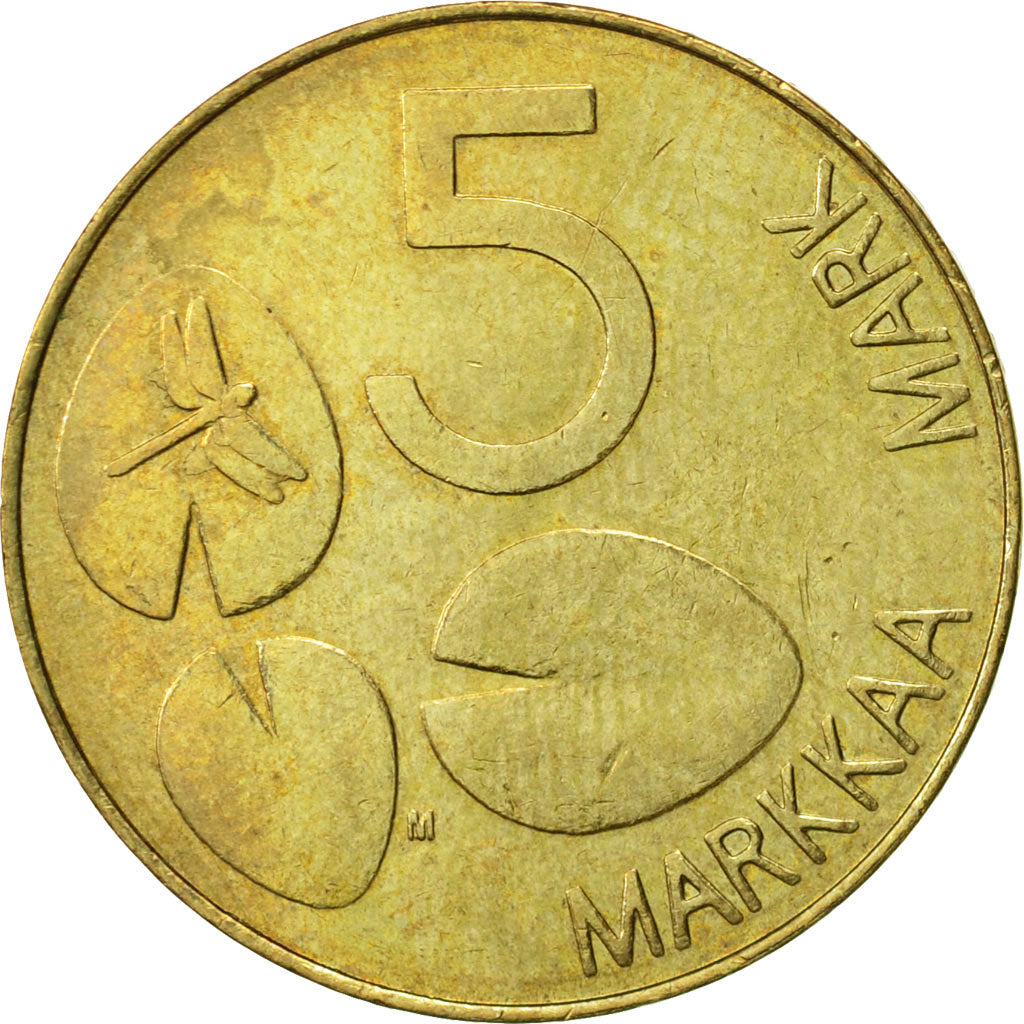 Finland, 5 Markkaa, 1995, AU(50-53), Copper-Aluminum-Nickel, KM:73