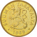 Moneda, Finlandia, 50 Penniä, 1969, MBC+, Aluminio - bronce, KM:48