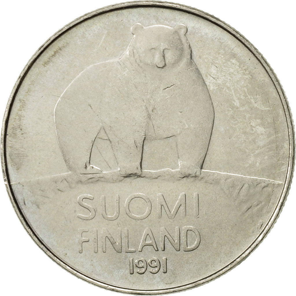 Finland, 50 Penniä, 1991, AU(50-53), Copper-nickel, KM:66
