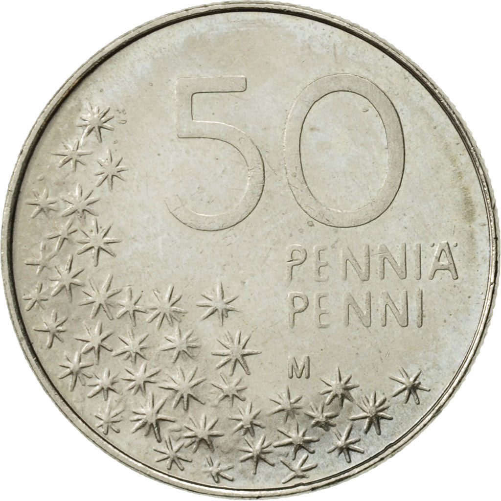 Finland, 50 Penniä, 1991, AU(50-53), Copper-nickel, KM:66