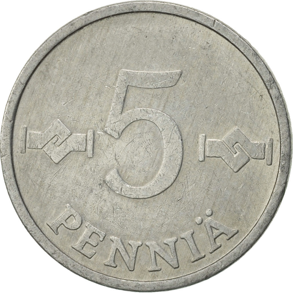 Monnaie, Finlande, 5 Pennia, 1977, TTB+, Aluminium, KM:45a