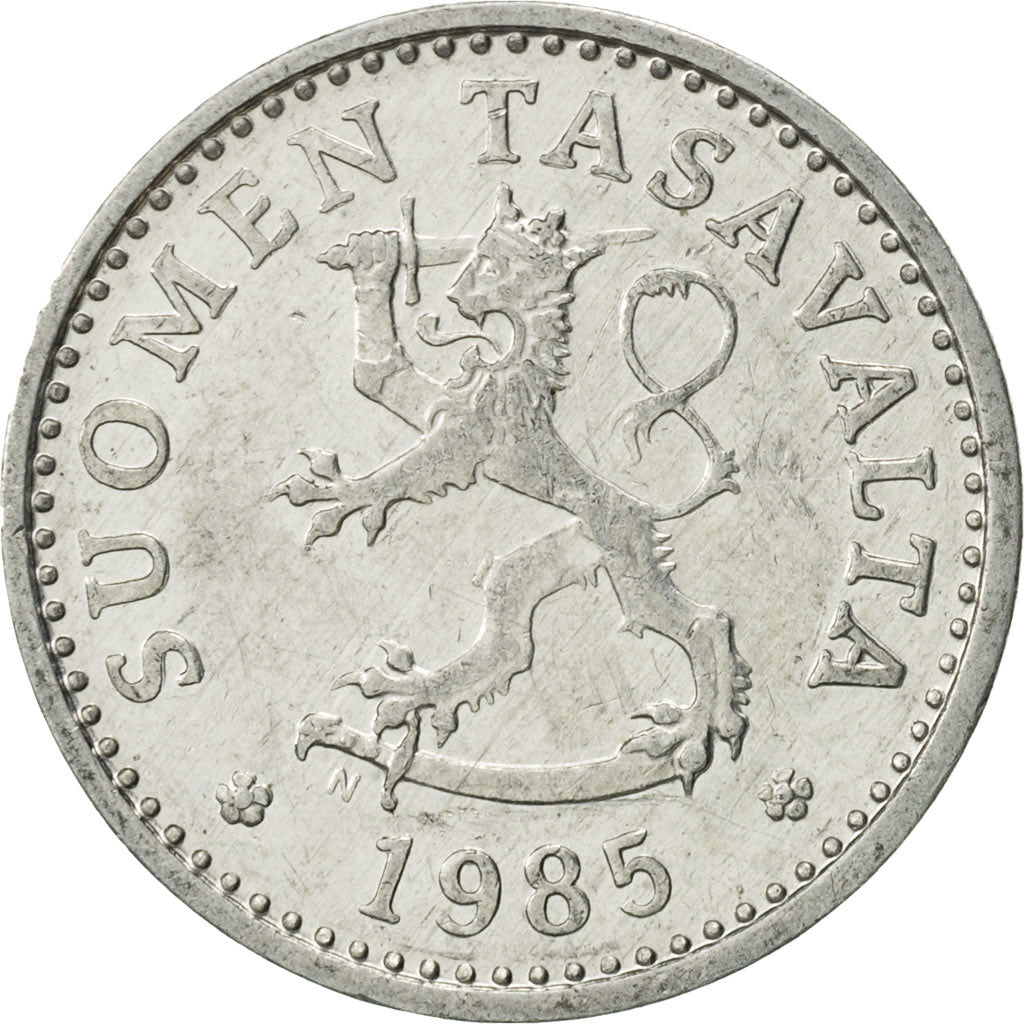Finland, 10 Pennia, 1985, AU(55-58), Aluminum, KM:46a