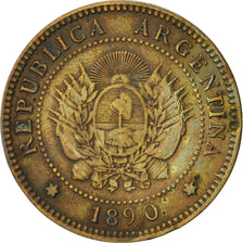 Argentinien, Centavo, 1890, S, Bronze, KM:32