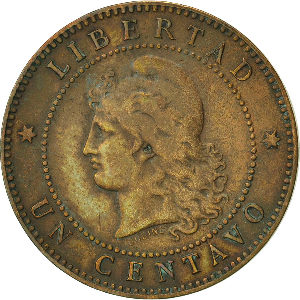 Argentina, Centavo, 1890, VF(20-25), Bronze, KM:32