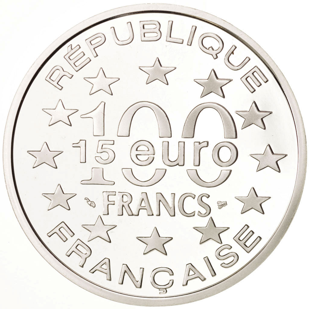Frankreich, 100 Francs-15 Euro, 1997, Copenhagen, Silver, KM:1178