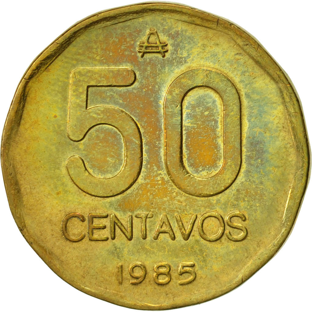 Coin, Argentina, 50 Centavos, 1985, EF(40-45), Brass, KM:99