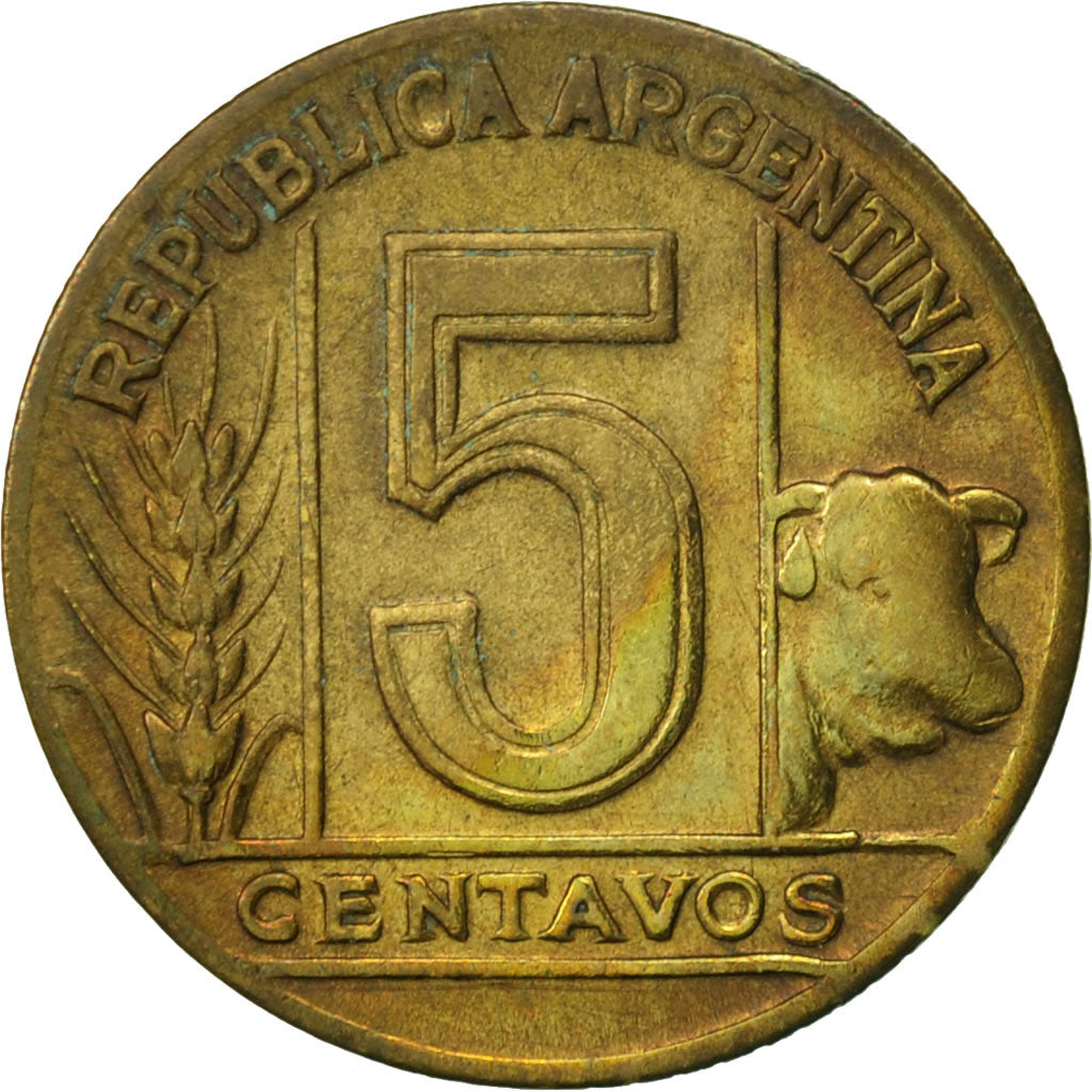Argentina, 5 Centavos, 1949, EF(40-45), Aluminum-Bronze, KM:40