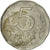 Münze, Argentinien, 5 Pesos, 1963, SS+, Nickel Clad Steel, KM:59