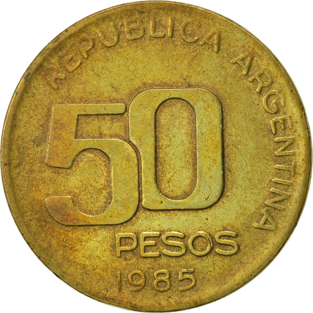 Argentine, 50 Pesos, 1985, TTB+, Aluminum-Bronze, KM:94