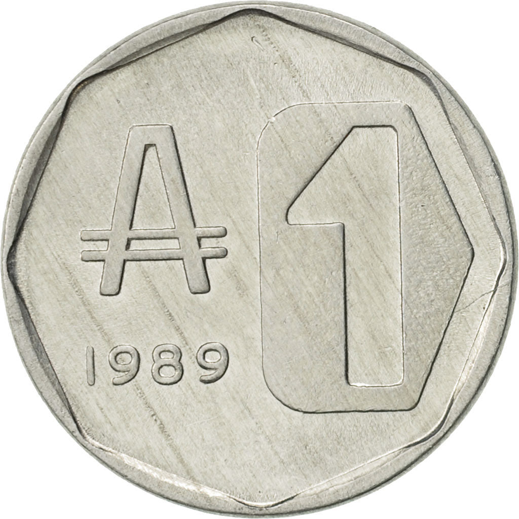 Coin, Argentina, Austral, 1989, AU(50-53), Aluminum, KM:100