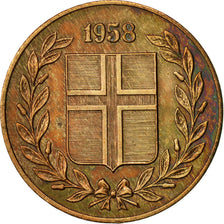 Monnaie, Iceland, 5 Aurar, 1958, TTB, Bronze, KM:9