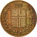 Moneda, Islandia, 5 Aurar, 1958, MBC, Bronce, KM:9