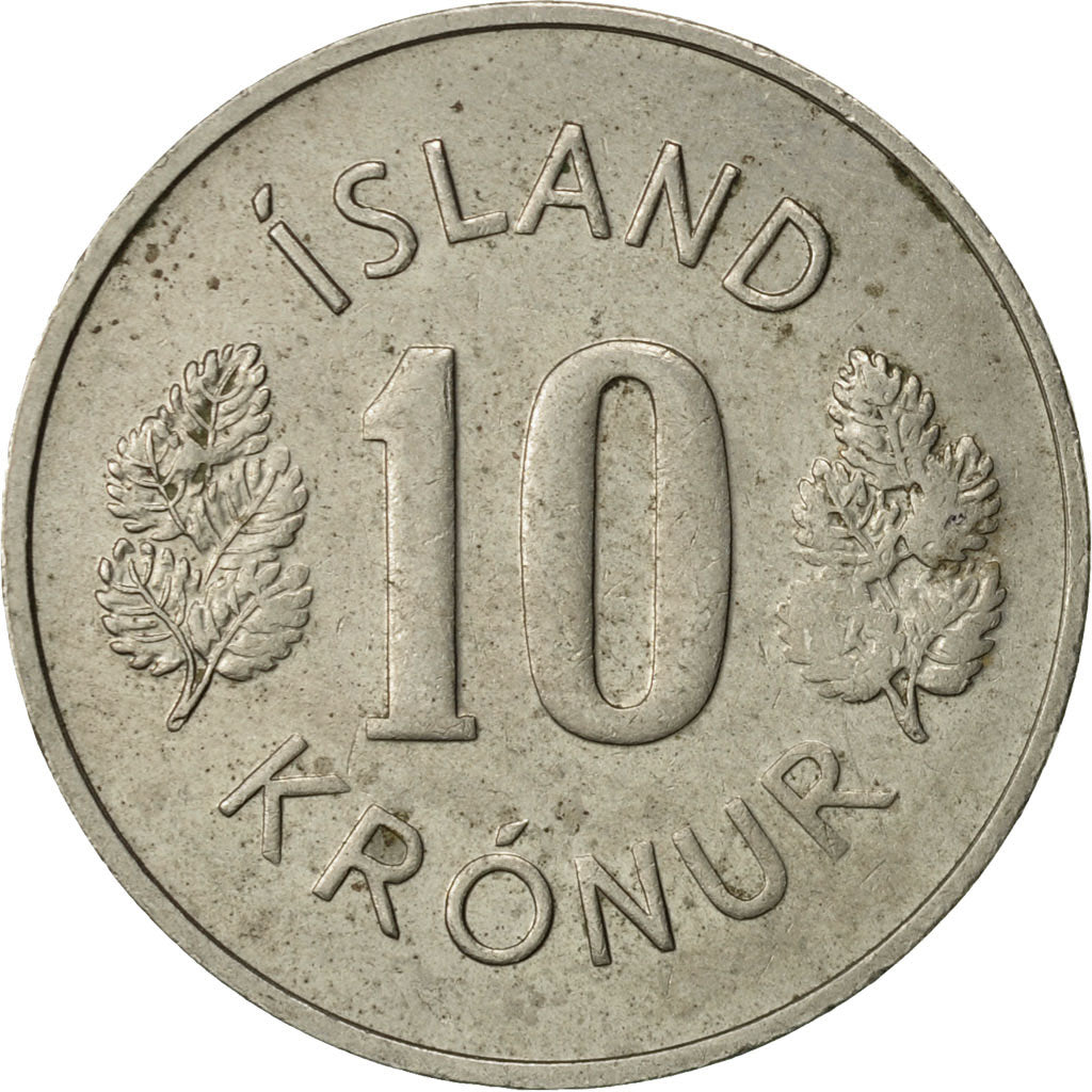 Moneta, Islanda, 10 Kronur, 1978, BB, Rame-nichel, KM:15