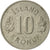 Moneta, Islandia, 10 Kronur, 1978, EF(40-45), Miedź-Nikiel, KM:15
