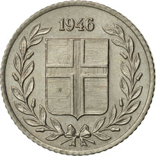 Munten, IJsland, 10 Aurar, 1946, ZF+, Copper-nickel, KM:10