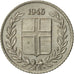 Munten, IJsland, 10 Aurar, 1946, ZF+, Copper-nickel, KM:10