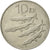 Moneta, Islandia, 10 Kronur, 1984, AU(50-53), Miedź-Nikiel, KM:29.1