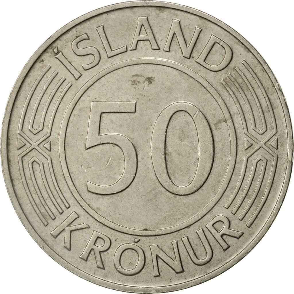 Iceland, 50 Kronur, 1978, AU(50-53), Copper-nickel, KM:19