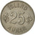 Munten, IJsland, 25 Aurar, 1963, ZF+, Copper-nickel, KM:11