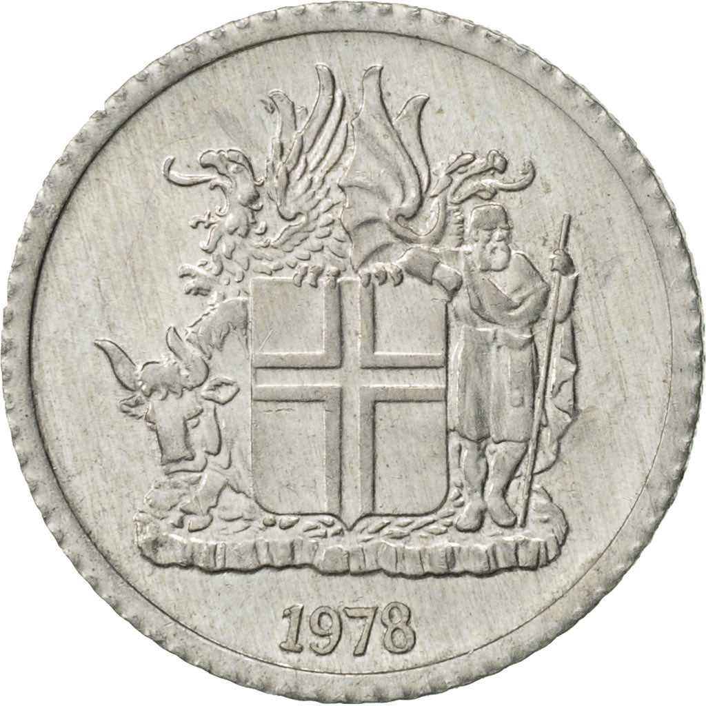 Iceland, Krona, 1978, AU(55-58), Aluminum, KM:23