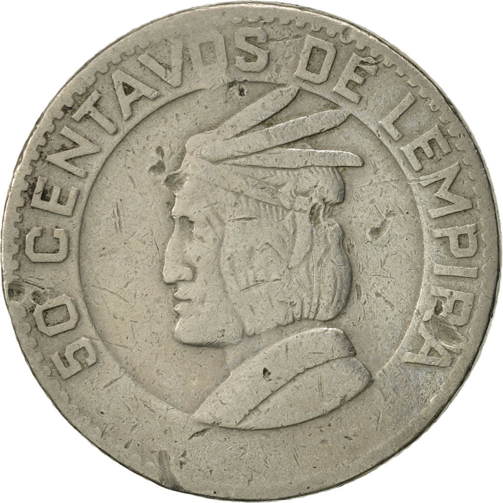 Coin, Honduras, 50 Centavos, 1967, EF(40-45), Copper-nickel, KM:80