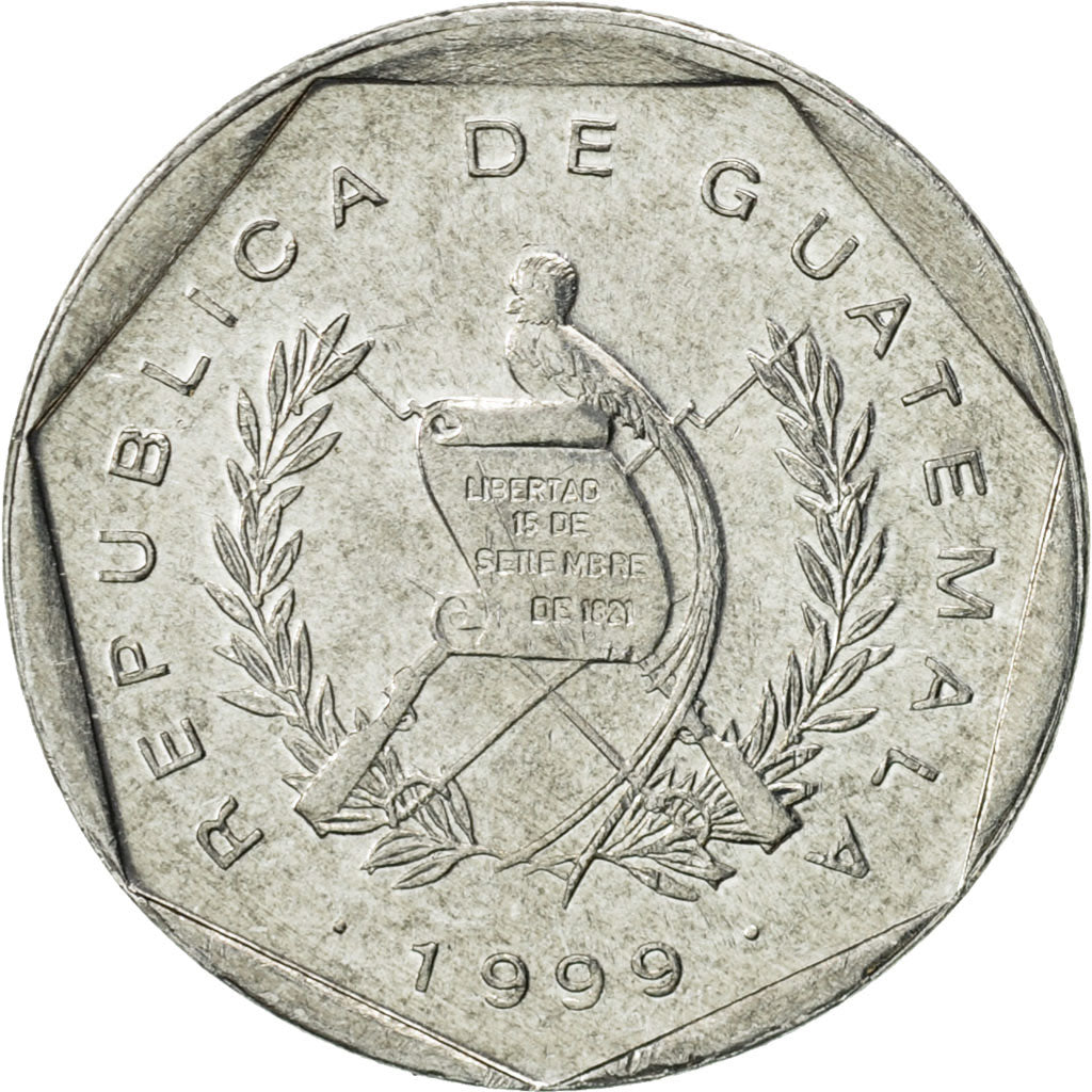 Guatemala, Centavo, Un, 1999, AU(55-58), Aluminum, KM:282