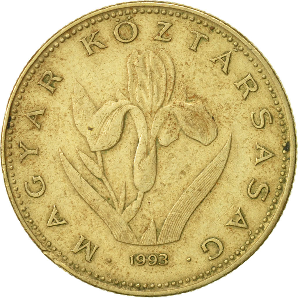 Coin, Hungary, 20 Forint, 1993, Budapest, EF(40-45), Nickel-brass, KM:696