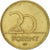 Moneda, Hungría, 20 Forint, 1993, Budapest, MBC, Níquel - latón, KM:696