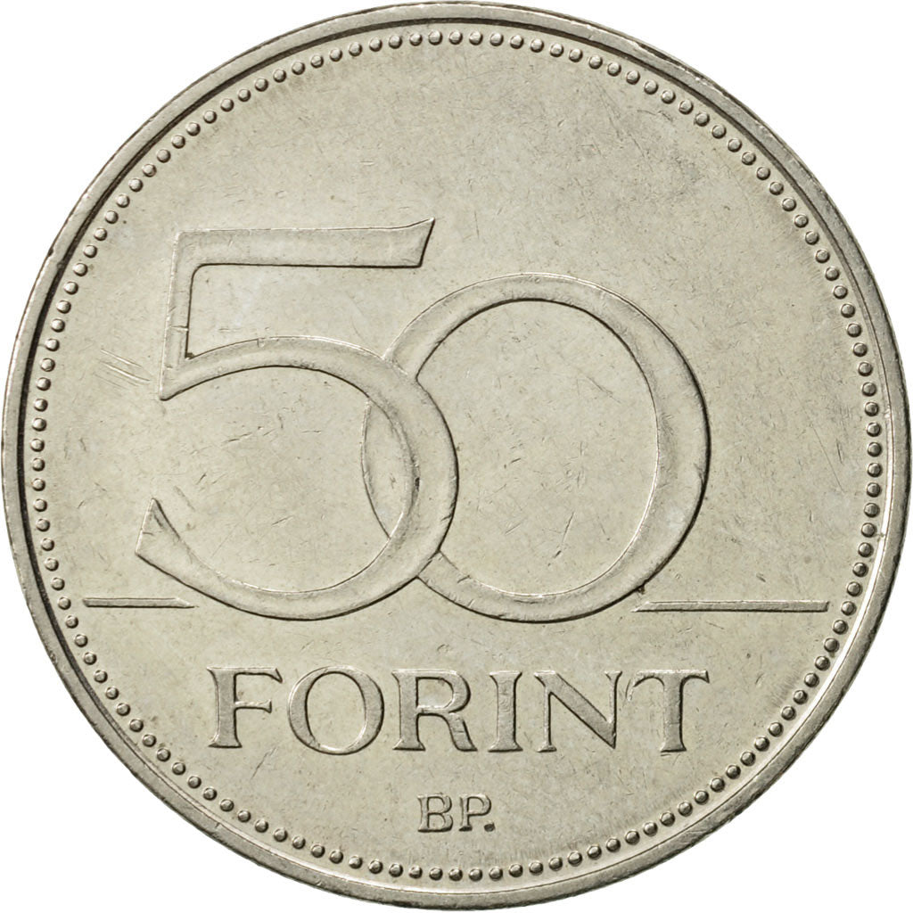 Coin, Hungary, 50 Forint, 2003, Budapest, AU(50-53), Copper-nickel, KM:697