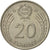 Moneta, Węgry, 20 Forint, 1989, Budapest, AU(50-53), Miedź-Nikiel, KM:630
