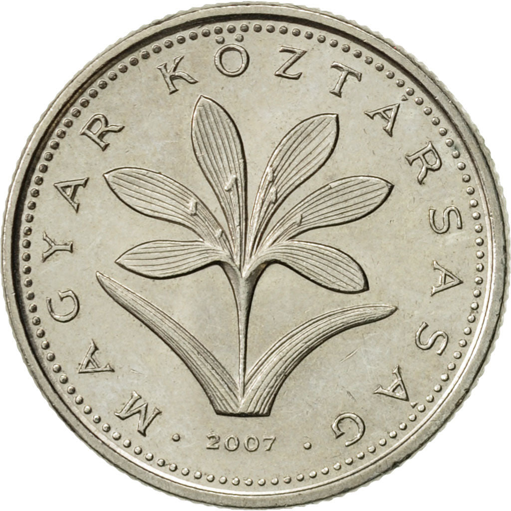 Coin, Hungary, 2 Forint, 2007, Budapest, AU(50-53), Copper-nickel, KM:693