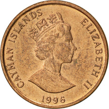 Coin, Cayman Islands, Elizabeth II, Cent, 1996, AU(55-58), Copper Plated Steel