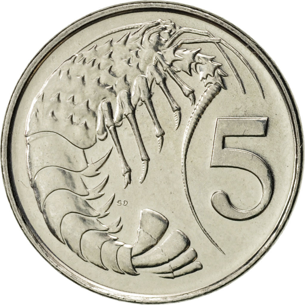 Cayman Islands, Elizabeth II, 5 Cents, 1996, MS(60-62), Nickel plated steel