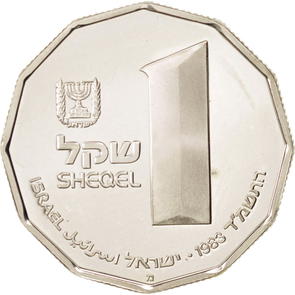 Coin, Israel, Sheqel, 1983, Munich, MS(65-70), Silver, KM:128