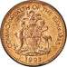 Moneta, Bahamas, Elizabeth II, Cent, 1992, Franklin Mint, SPL-, Zinco placcato
