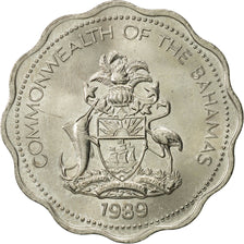 Coin, Bahamas, Elizabeth II, 10 Cents, 1989, Franklin Mint, MS(60-62)