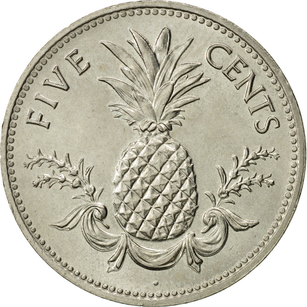 Bahamas, Elizabeth II, 5 Cents, 1987, Franklin Mint, MS(60-62), Copper-nickel