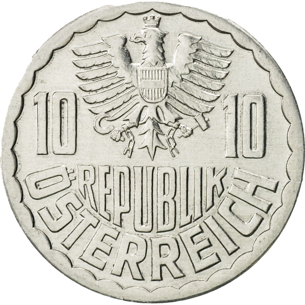 Coin, Austria, 10 Groschen, 1990, Vienna, AU(55-58), Aluminum, KM:2878