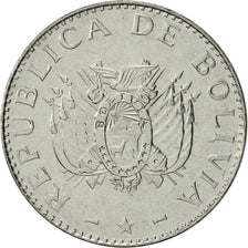 Coin, Bolivia, 20 Centavos, 1997, MS(60-62), Stainless Steel, KM:203