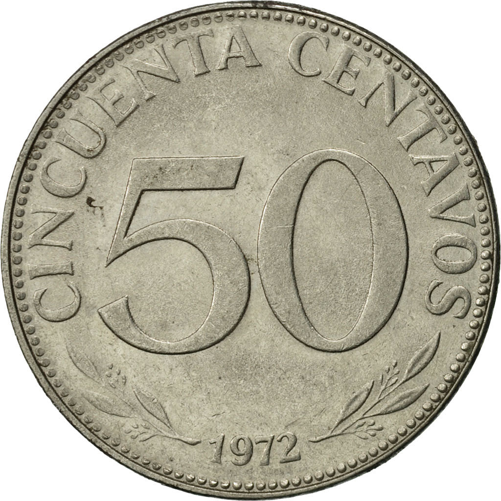 Moneda, Bolivia, 50 Centavos, 1972, MBC+, Níquel recubierto de acero, KM:190