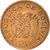 Moneta, Bolivia, 10 Centavos, 1997, BB, Acciaio ricoperto in rame, KM:202a