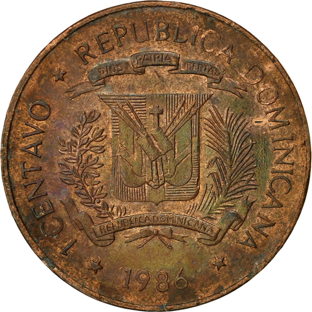 Monnaie, Dominican Republic, Centavo, 1986, Dominican Republic Mint, TB, Copper
