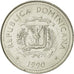 Moneda, República Dominicana, 25 Centavos, 1990, EBC+, Níquel recubierto de