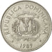 Coin, Dominican Republic, 1/2 Peso, 1989, AU(50-53), Nickel Clad Steel, KM:73.1