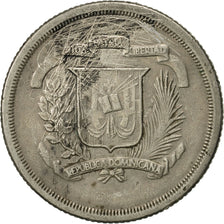 Moneda, República Dominicana, 25 Centavos, 1981, MBC, Cobre - níquel, KM:51