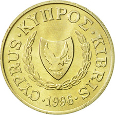 Coin, Cyprus, 2 Cents, 1996, AU(55-58), Nickel-brass, KM:54.3