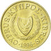 Coin, Cyprus, 2 Cents, 1996, AU(55-58), Nickel-brass, KM:54.3