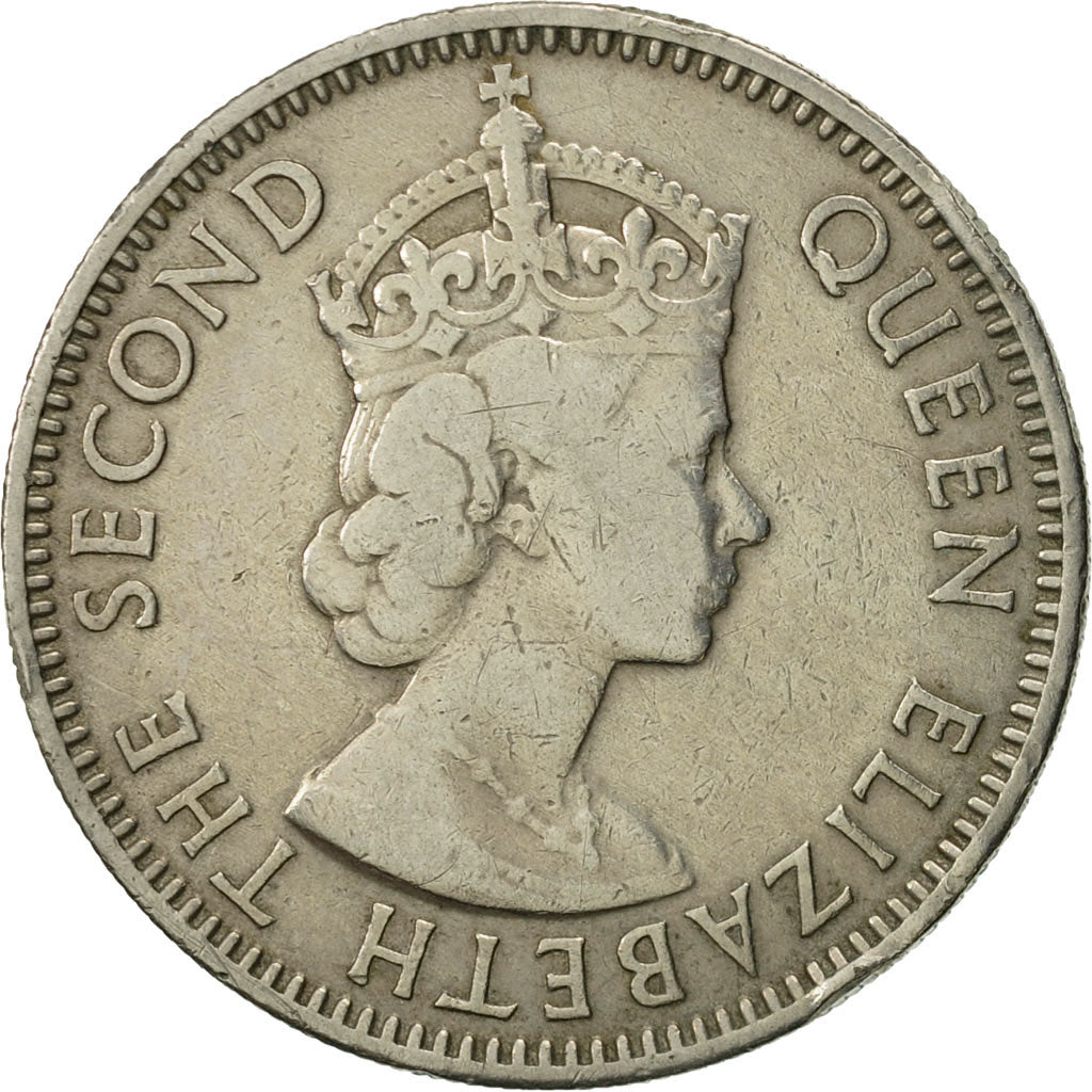 Coin, Cyprus, 50 Mils, 1955, AU(50-53), Copper-nickel, KM:36