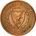 Moneda, Chipre, 5 Mils, 1963, MBC, Bronce, KM:39